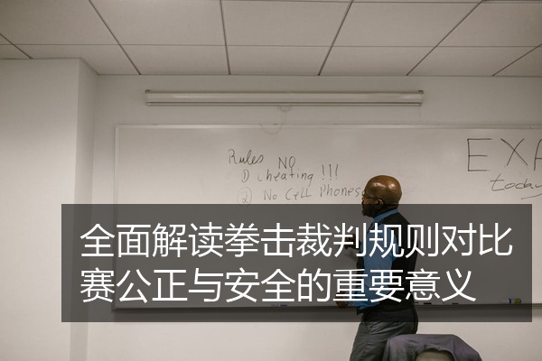 全面解读拳击裁判规则对比赛公正与安全的重要意义